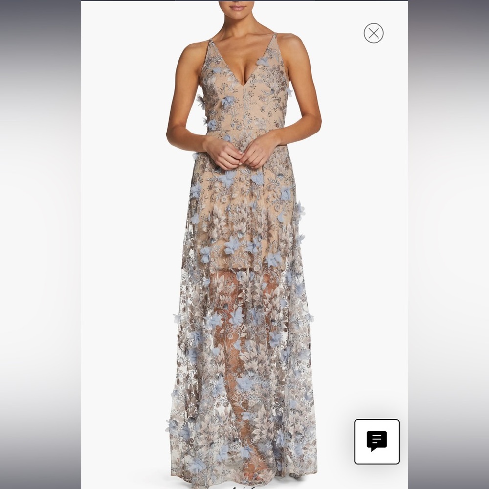 Dress the Population Floral Sidney Lace Gown